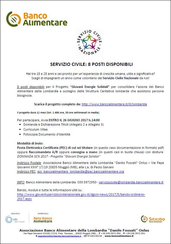 Servizio Civile Nazionale: 8 posti disponibili!