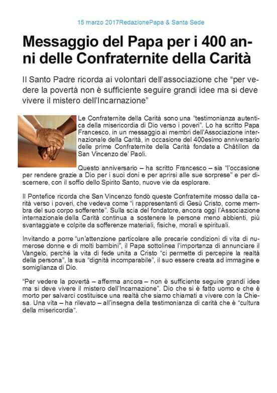 Messaggio di Papa Francesco