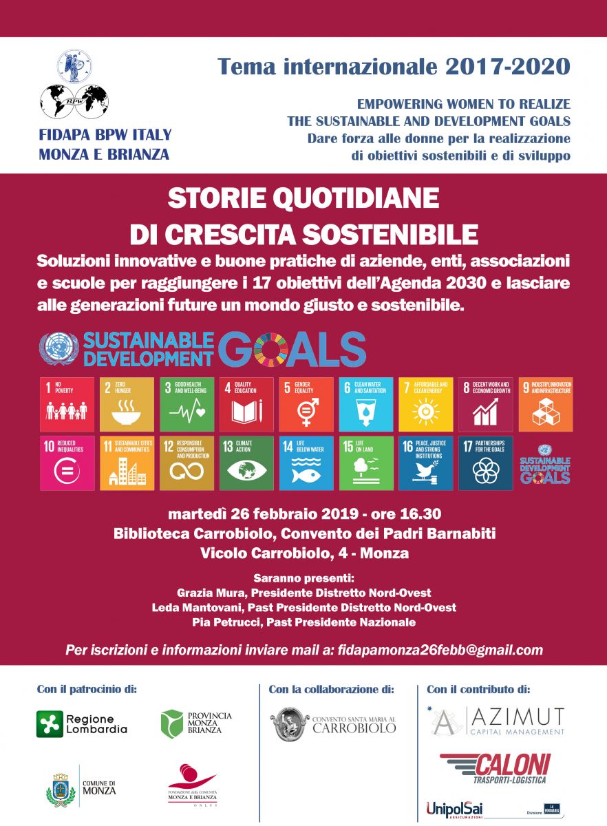 STORIE QUOTIDIANE DI CRESCITA SOSTENIBILE