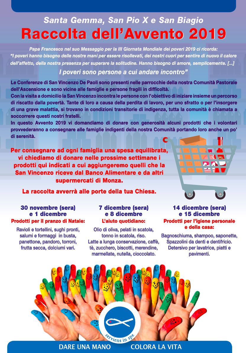 Raccolta dell’avvento 2019